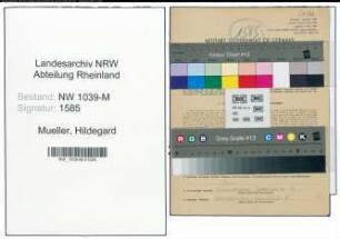 Entnazifizierung Hildegard Mueller , geb. 26.10.1921 (Fuersorgerin)
