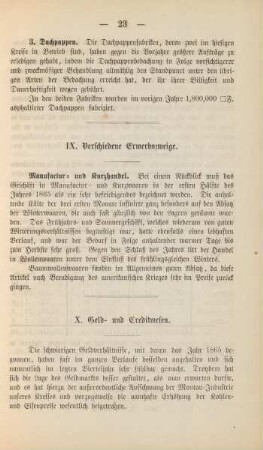IX. Verschiedene Erwerbszweige.