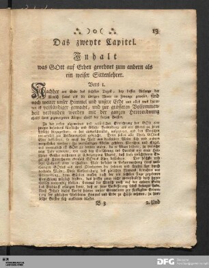 Das zweyte Capitel.