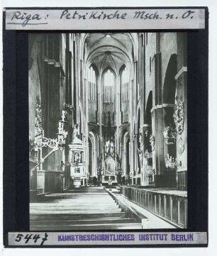 Riga, St. Petri : Innenansicht, Blick nach O