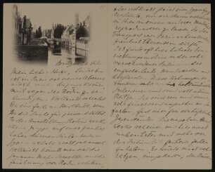 Brief von Hans Schlesinger vom 26. Juli 1900 an Hofmannsthal mit Ansicht von Brügge
