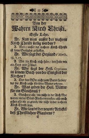 Von der Wahren Kirch Christi.