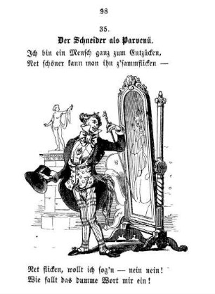 35. Der Schneider als Parvenü.