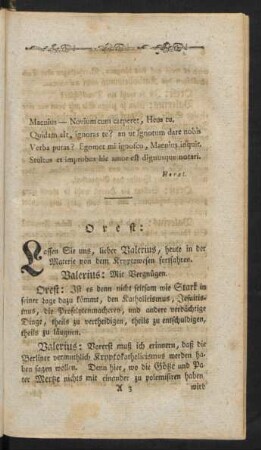 Orest: ... Valerius: ...