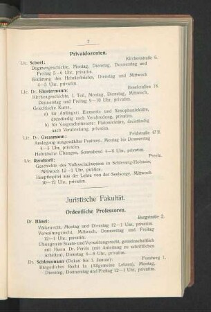 Juristische Fakultät.