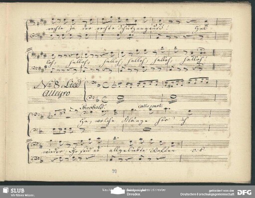 No. 8 Lied: "Ha welche Klänge hör' ich wieder"