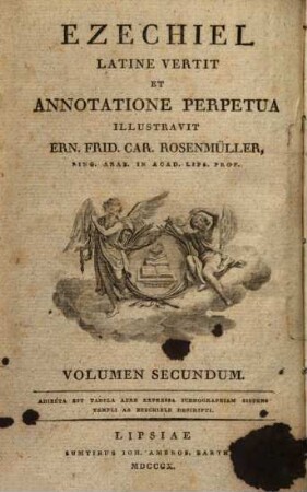 Ern. Frid. Car. Rosenmülleri Scholia In Vetus Testamentum. 6,2, Ezechielem continens ; Vol. 2