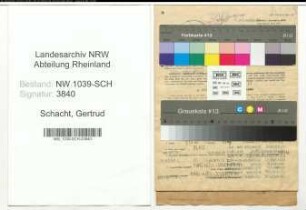 Entnazifizierung Gertrud Schacht , geb. 11.05.1903 (Lehrerin)