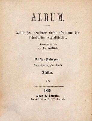 Schiller : kulturgeschichtlicher Roman in 6 Büchern, 4