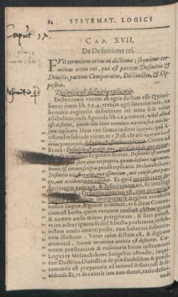 Cap. XVII. De Definitione rei.