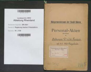 Rombach, Wilhelm, geb. 20.07.1884, Regierungspräsident, später Oberbürgermeister von Aachen. Bd. 4