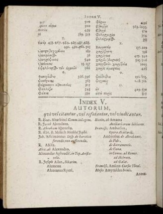 Index V. Autorum, qui vel citantur, vel refutantur, vel vindicantur.