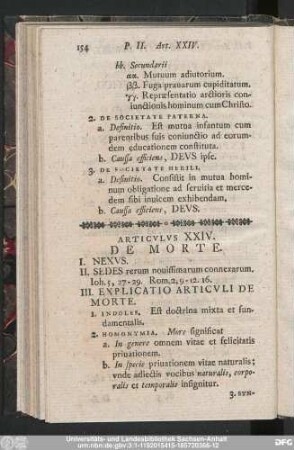Articulus XXIV. De Morte.