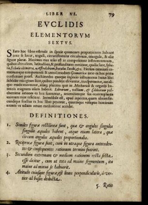 Euclidis elementorum sextus.