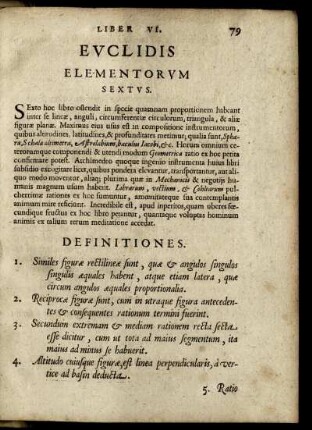 Euclidis elementorum sextus.