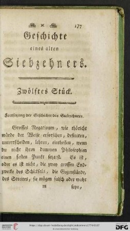 Zwölftes Stück