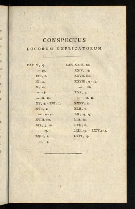 XI-XII, Conspectus Locorum Explicatorum.