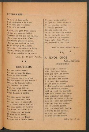 A unos ojos celestes : (Despecho)
