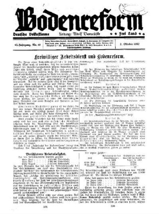 Freiwilliger Arbeitsdienst und Bodenreform