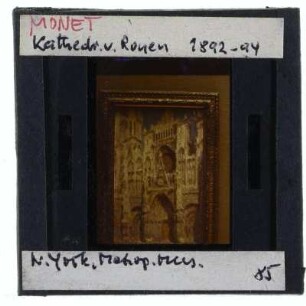 Monet, Kathedrale von Rouen (Serie),Monet, Kathedrale von Rouen, Portal, Sonnenschein (New York, Metropolitan Museum of Art)