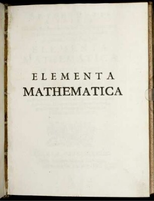 Tom. 3: P. F. Fortunati Elementa Mathematica. Tomus Tertius