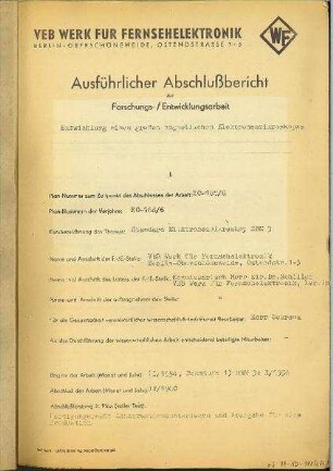 Magnetisches Elektronenmikroskop SEM 3