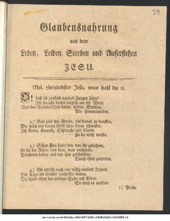 Glaubensnahrung aus dem Leben, Leiden, Sterben und Auferstehen Jesu