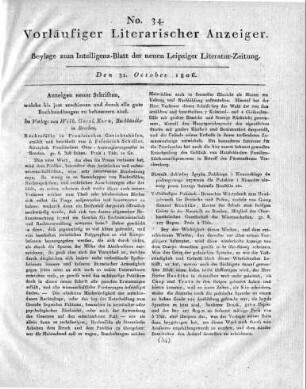 1806-10-31 : 34. Stück