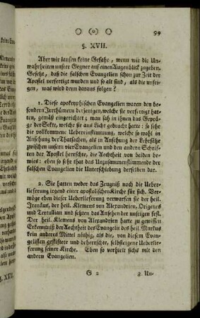 §. XVII. [Diese Menge beweist nichts] - §. XXIII. [Neunt. Einw. Die Geschichte von dem ehebrecherischen Weibe ist ein Zusatz]