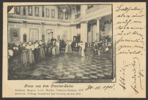 Ansichtskarte "Oranien-Salon", Oranienstraße 170
