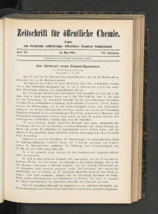 Heft IX. 15. Mai 1901.