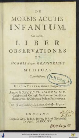 De morbis acutis infantum