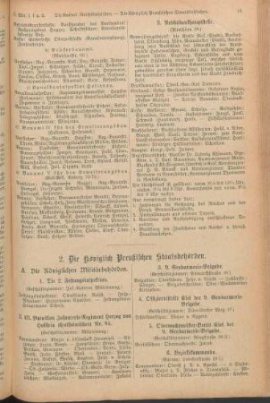 2. Die königlich Preußischen Staatsbehörden.