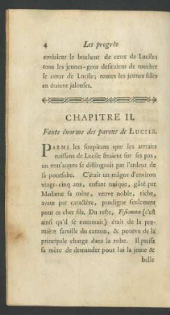 Chapitre II. Faute énorme des parens de Lucile
