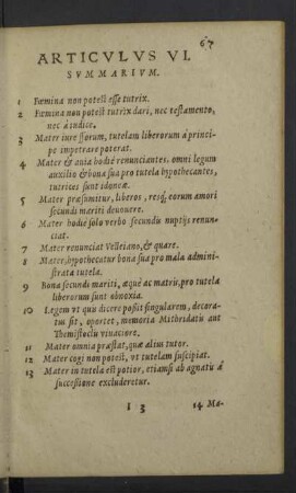 Articulus VI. - XVIII.