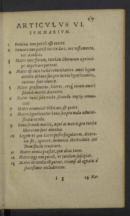 Articulus VI. - XVIII.
