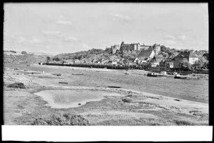 Blick über die Elbe auf Pirna mit Schloss Sonnenstein