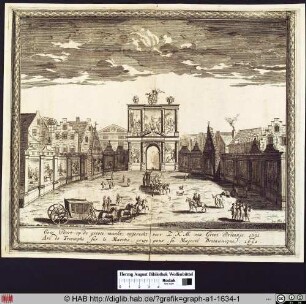 Triumphbogen auf dem großen Markt, errichtet zu Ehren des Königs von Großbritannien, 1691.