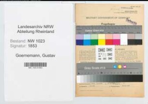 Entnazifizierung Gustav Goernemann , geb. 18.09.1891 (Verw.Angest.)