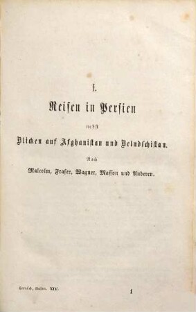 Die Weltkunde in einer planmäßig geordneten Rundschau der wichtigsten neueren Land- und Seereisen : für das Jünglingsalter und die Gebildeteren aller Stände, 14. Reisen in Persien und den beiden Indien