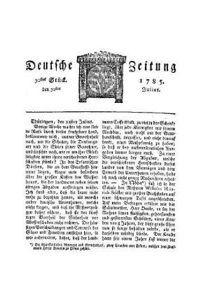 Thüringen, den 22sten Julius