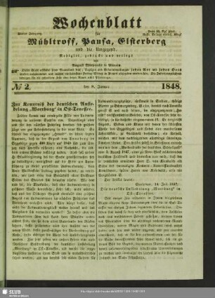 Wochenblatt für Mühltroff, Pausa, Elsterberg und Umgegend