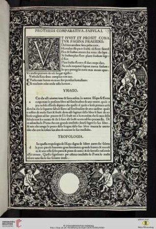 Aesopus moralisatus, lat. und ital.