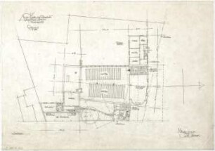 Gsaenger, Gustav; Augsburg - Pfersee (Bayern); Ev. St. Pauls Kirche - Vorprojekt (Grundriss EG)