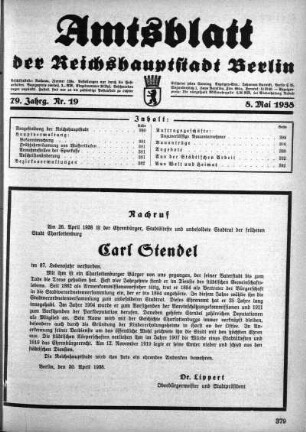 1938,19: Nr. 19, 8. Mai 1938