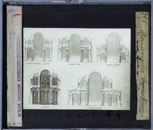 Toulose, St. Sernin,Clermont Ferrand, Notre Dame du Port,Conques, Ste-Foy de Conques,Nevers, St. Étienne,Issoire, St. Austremoine