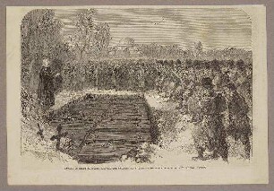 Begräbnis gefallener preußischer und dänischer Soldaten in Flensburg 1864