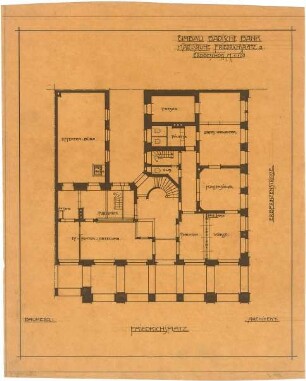 Billing, Hermann; Karlsruhe, Friedrichsplatz 12; Badische Bank, Umbau - Grundriss EG