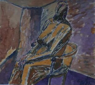 Sitzende Frau im Sessel