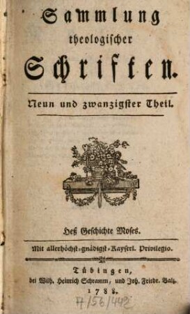 Geschichte Moses, [Erster Teil]